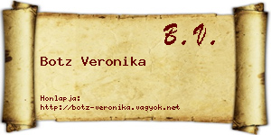 Botz Veronika névjegykártya